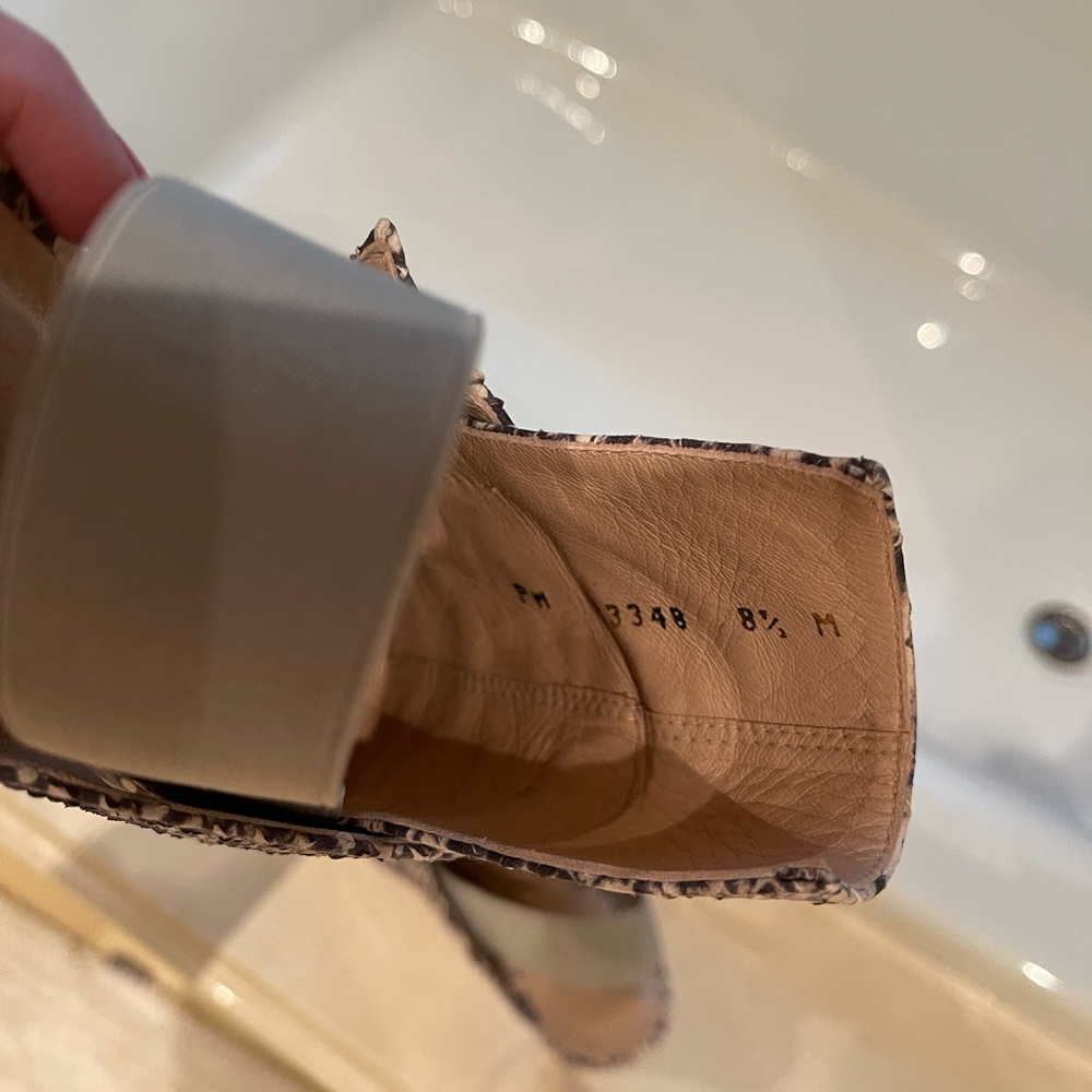 Stuart Weitzman Snake Print Sandals. Nice! - image 2